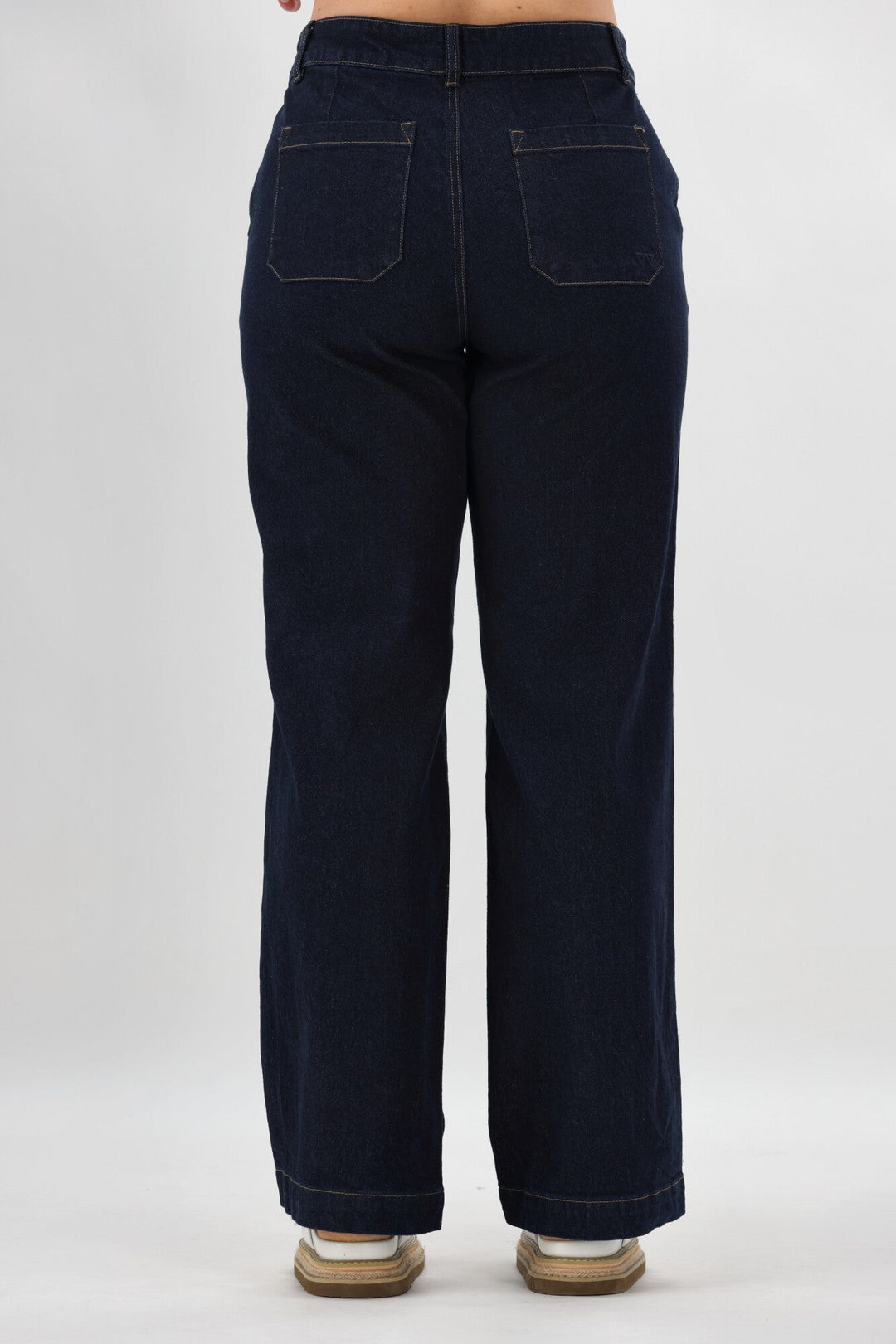 Label Reign Denim Wide Leg Trouser Dark Indigo