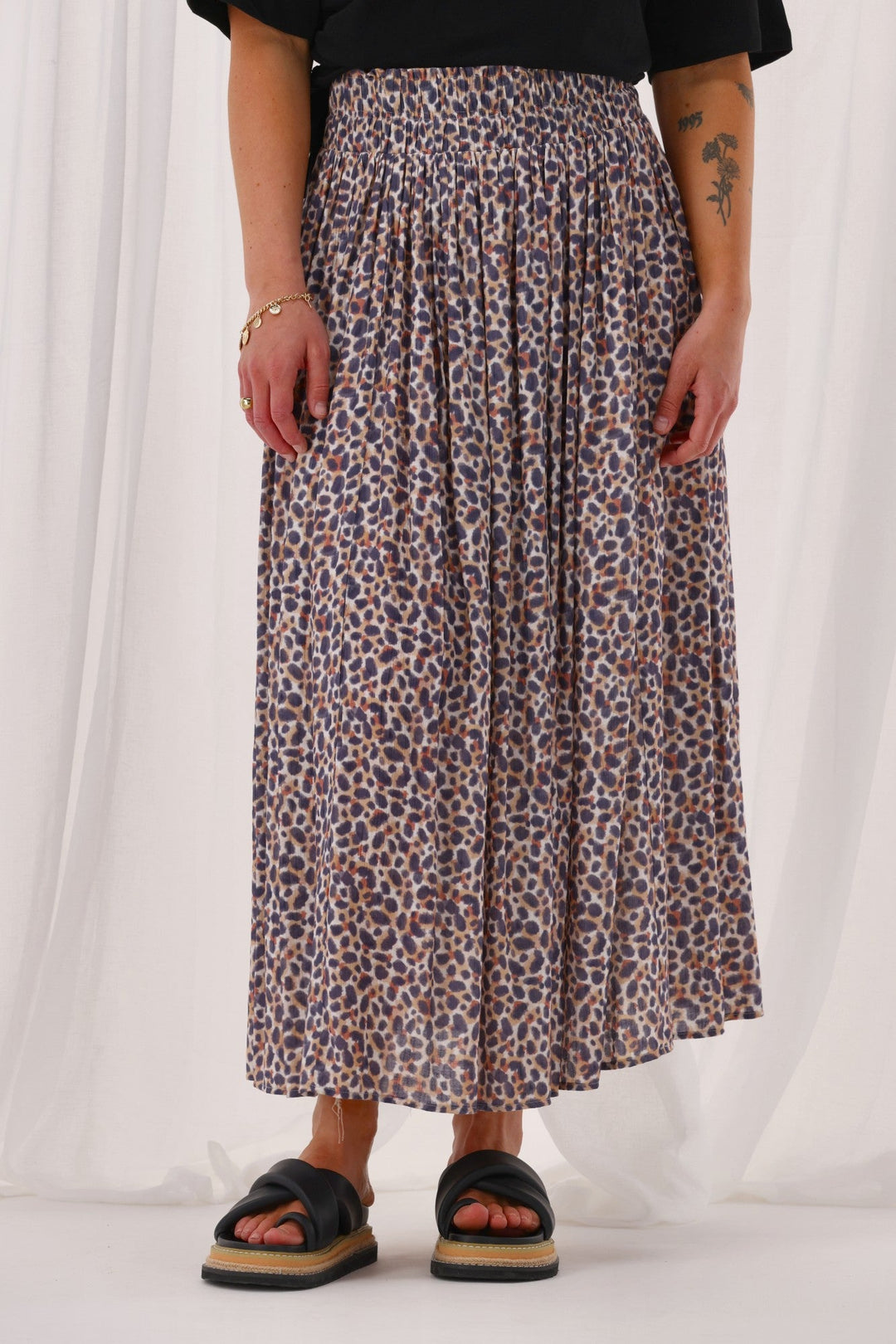 Label Sangali Maxi Skirt Animal Print