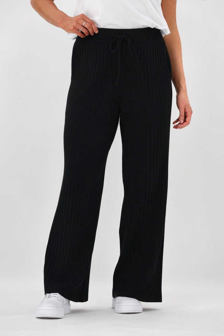 Label Sarcodia Rib Knit Pant Black