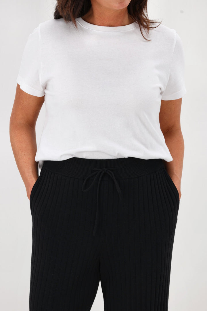 Label Sarcodia Rib Knit Pant Black