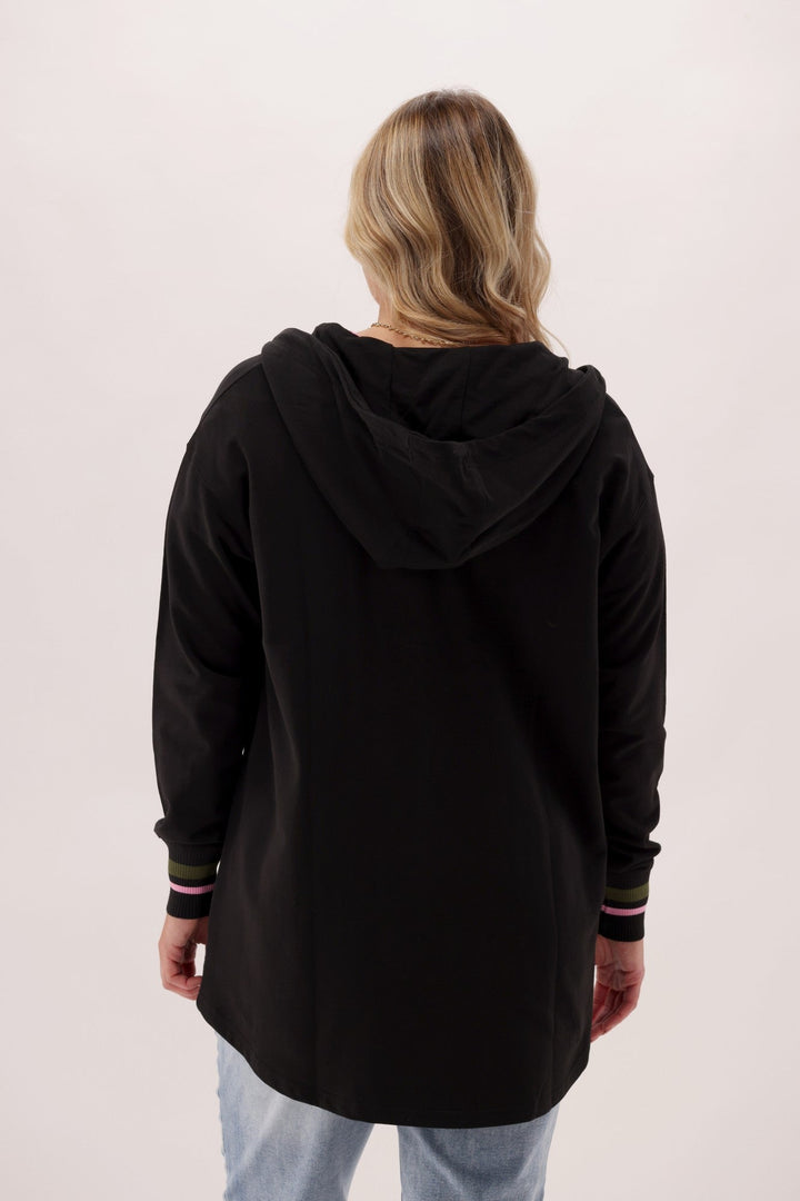Label Scout Zipped Hoodie Black