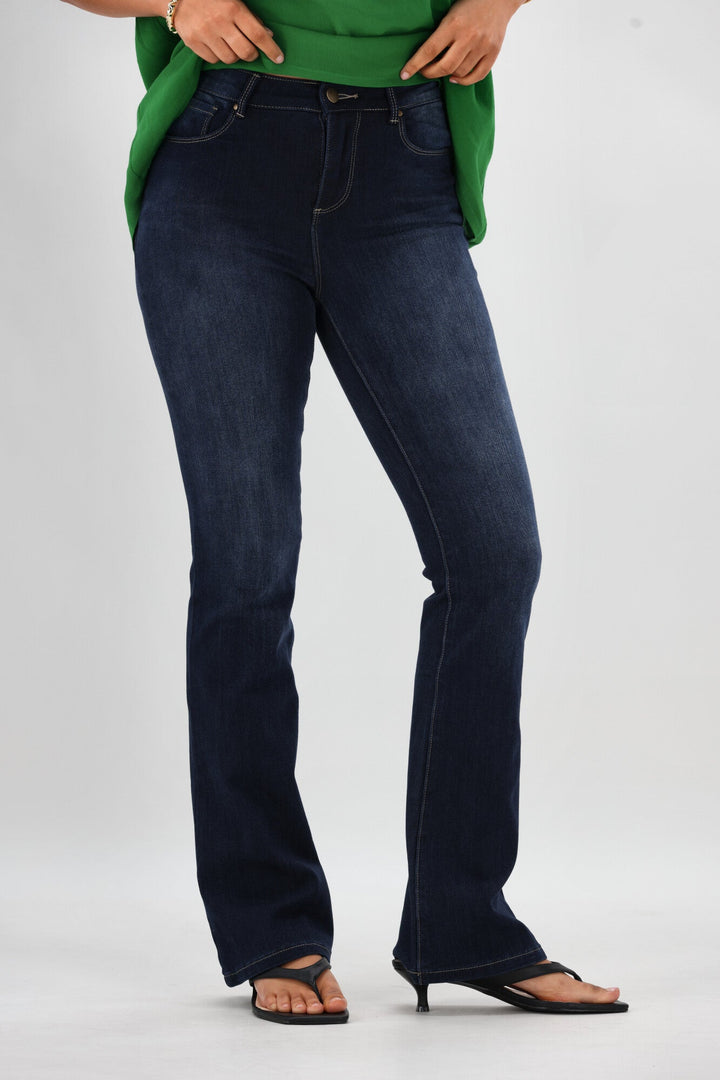 Label Sculpt Bootleg Jeans Full Length Super Dark Indigo V2