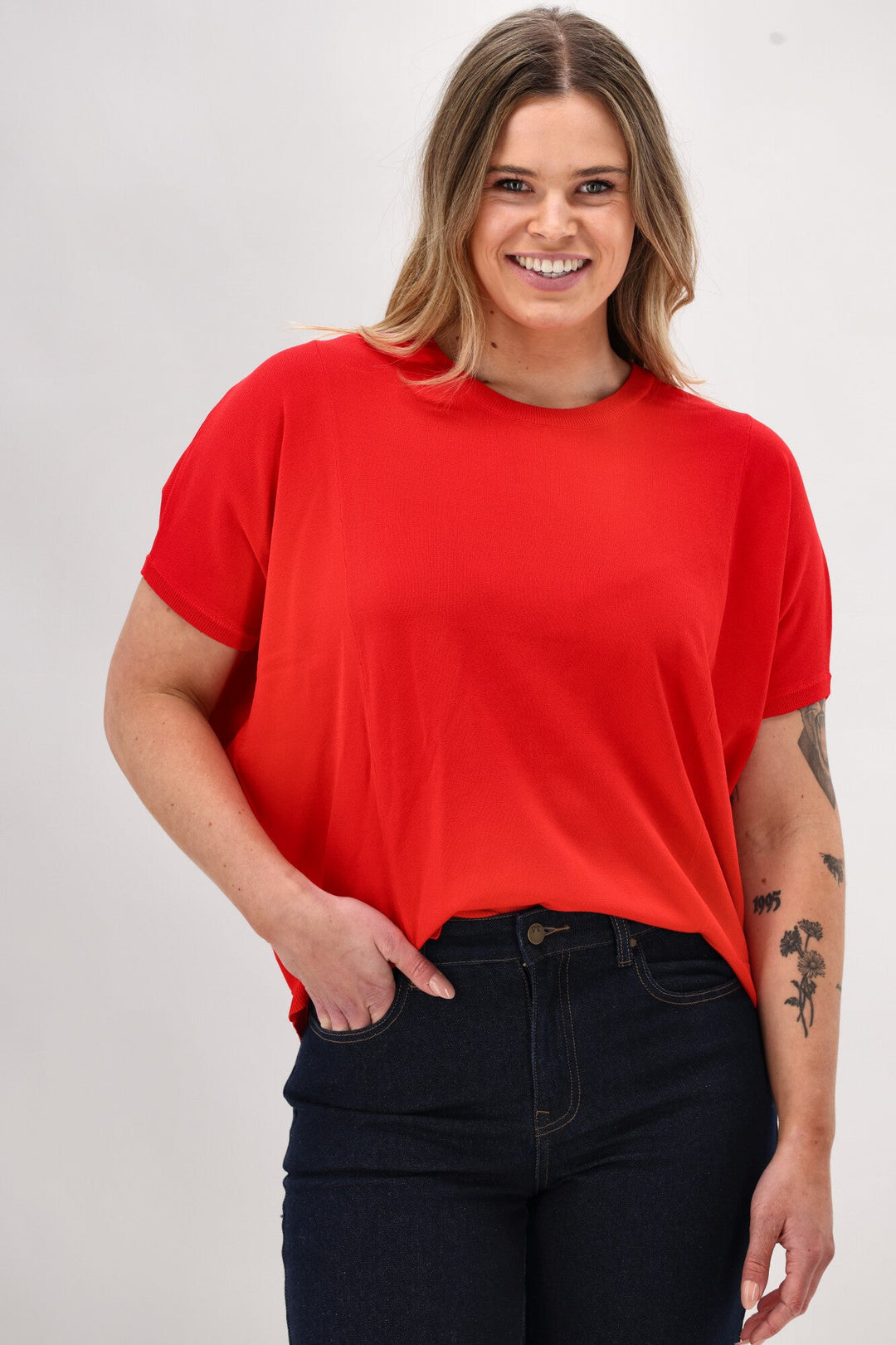 Label Seb Knit Sweater Coral Red
