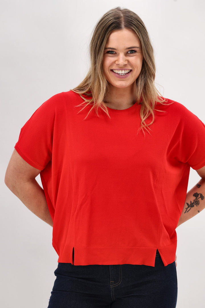 Label Seb Knit Sweater Coral Red