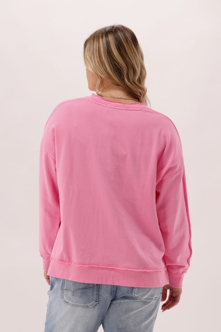 Label Solace Crew Pink