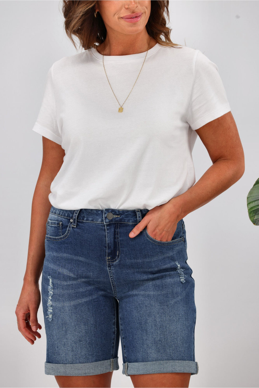 Label Boyfriend Shorts Indigo Blue