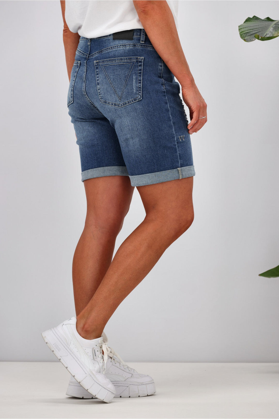 Label Boyfriend Shorts Indigo Blue