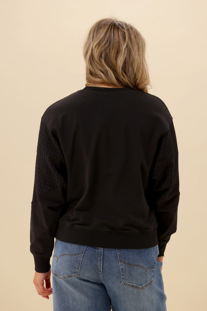 Label Summit Contrast Panel Crew Black