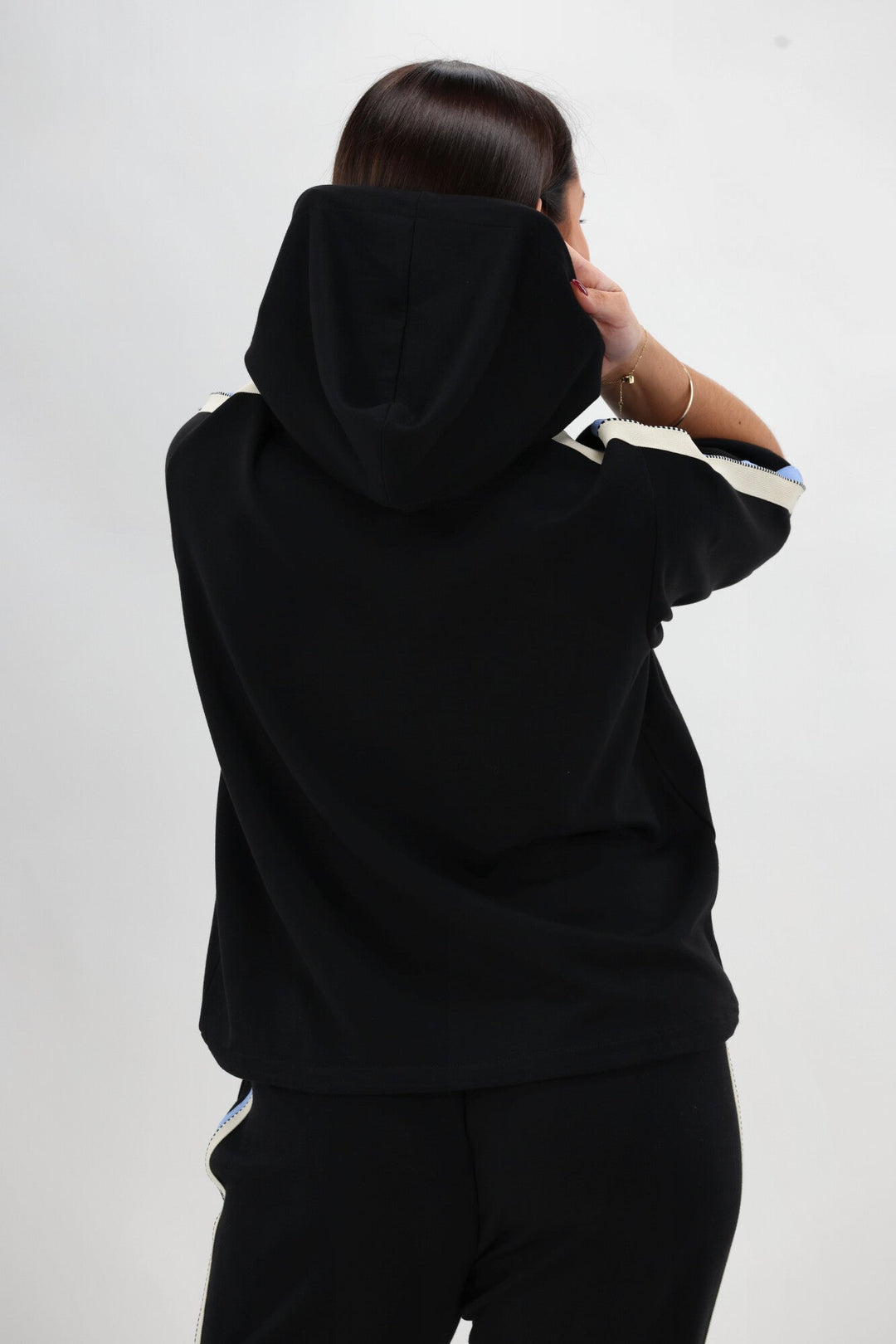 Label Sutton Track Hoodie Black