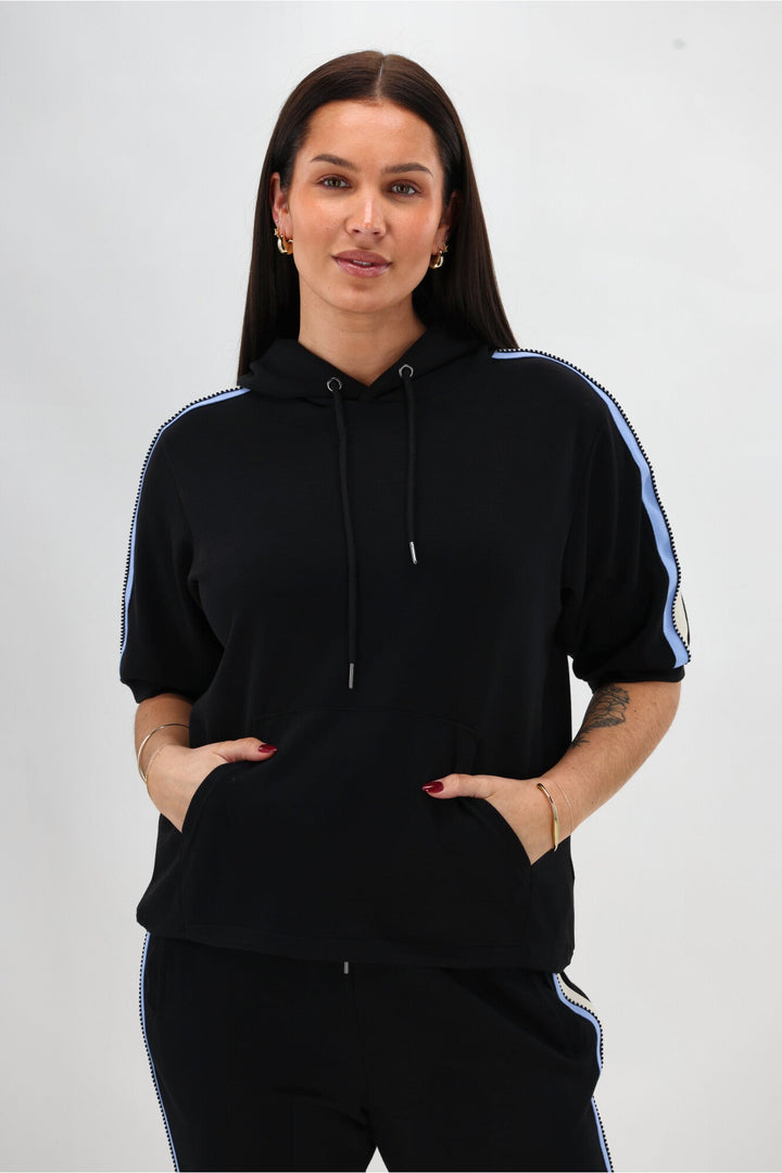 Label Sutton Track Hoodie Black
