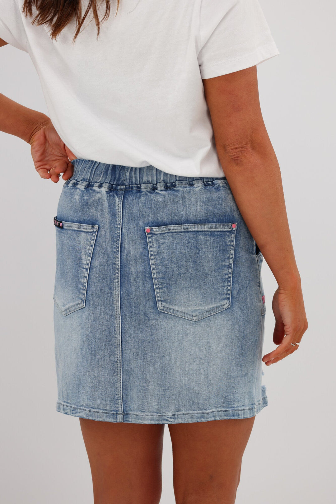 Label Raglan Collection Denim Skirt
