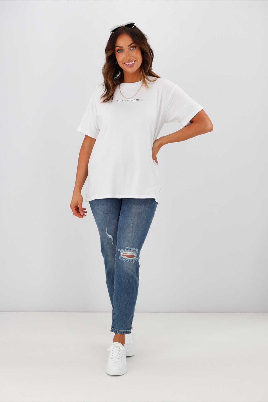 Silent Theory Logo Tee White