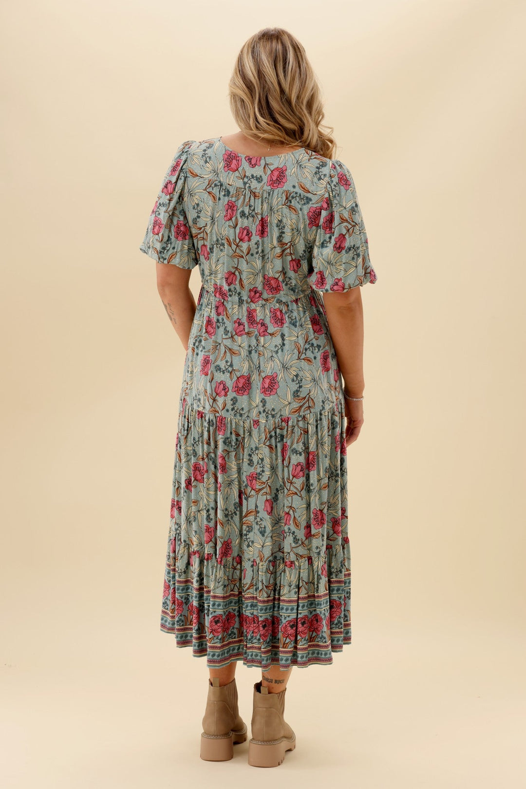 Sunday Boho Avalon Floral Dress Sage