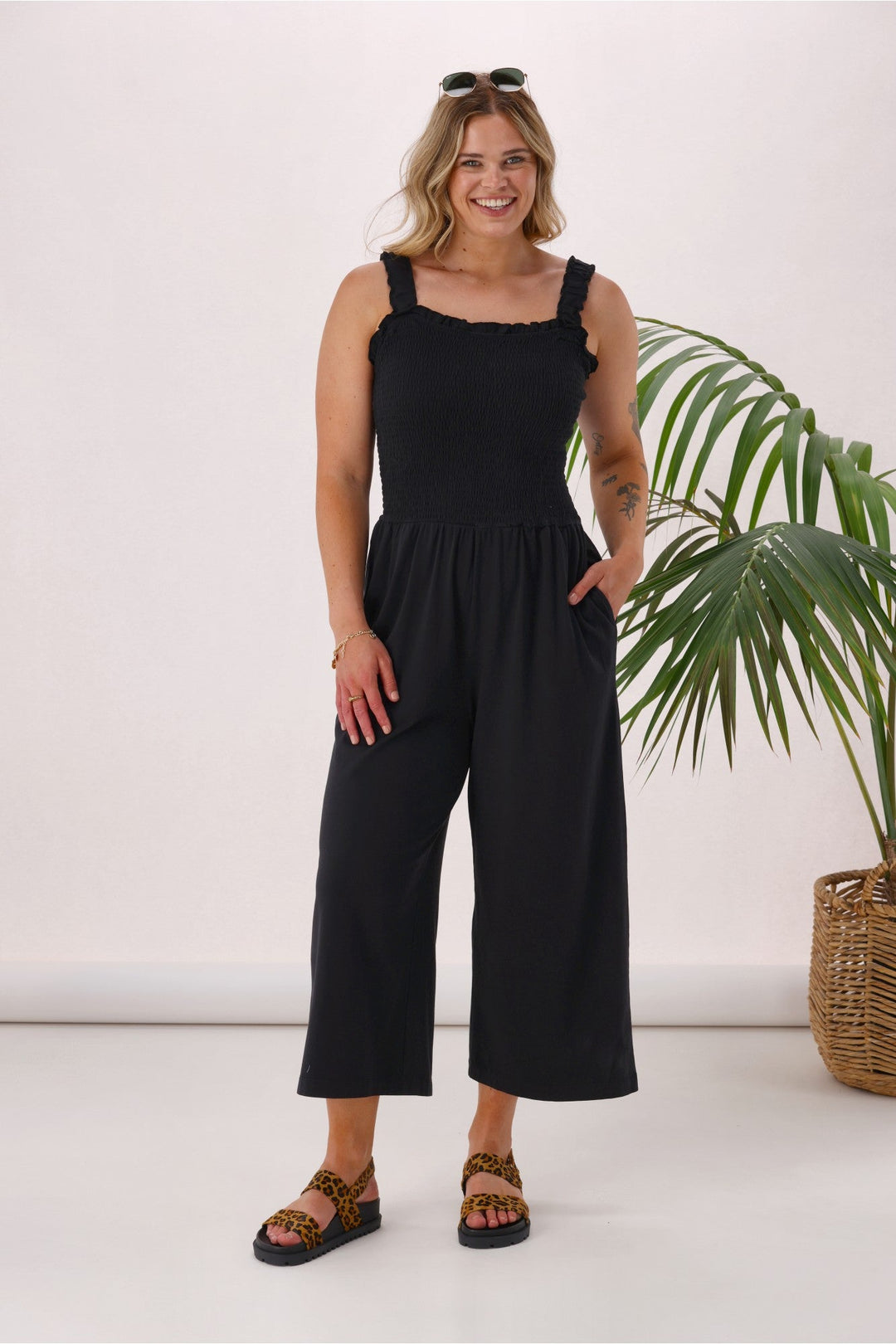 Sunday Boho Everyday Playsuit Black