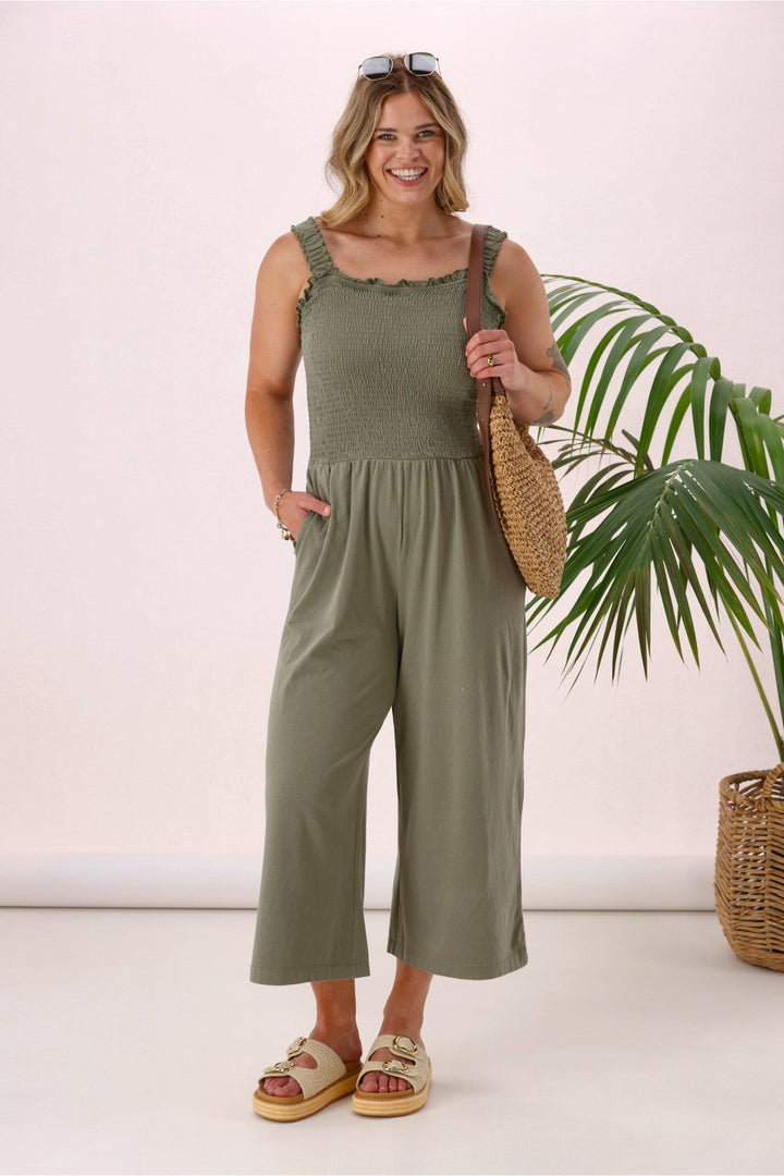 Sunday Boho Everyday Playsuit Khaki