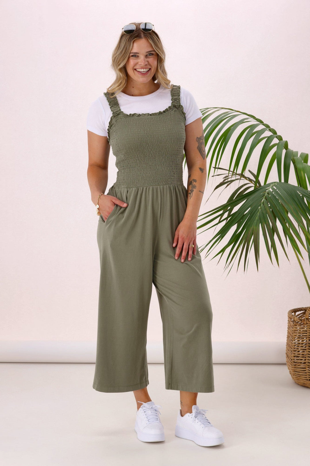Sunday Boho Everyday Playsuit Khaki