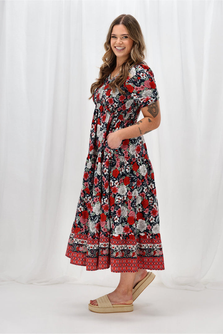 Sunday Boho Jordan Dress Navy Floral