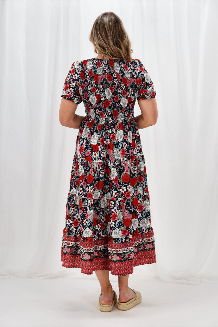 Sunday Boho Jordan Dress Navy Floral