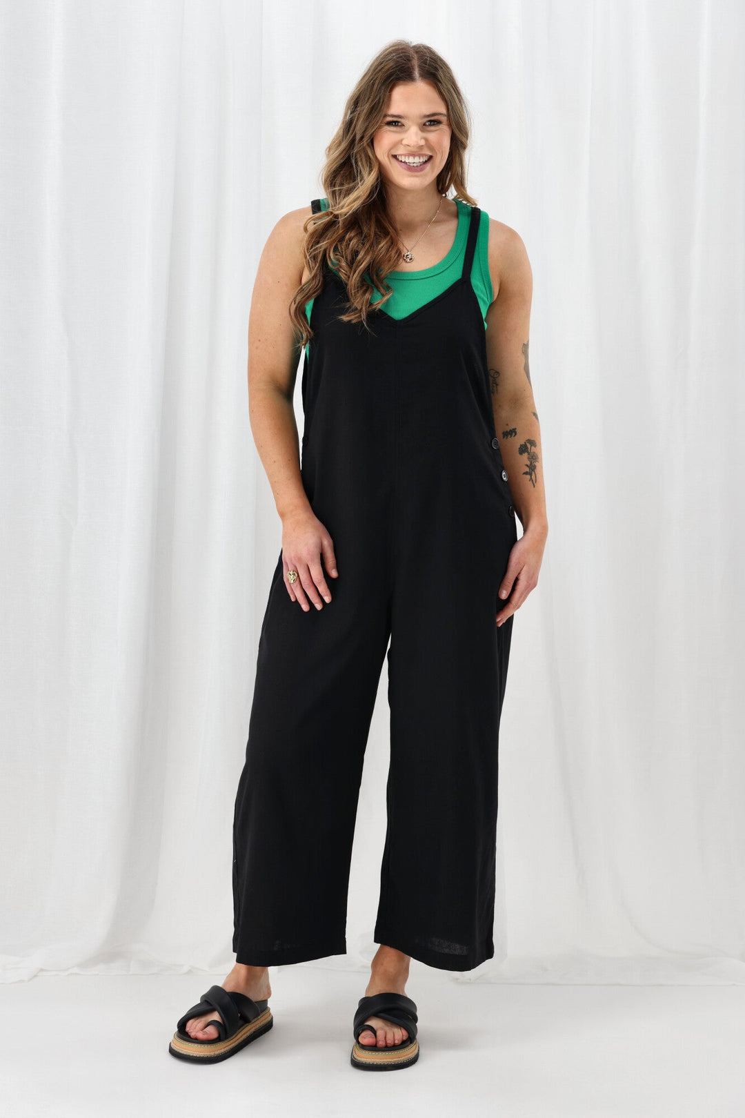 Sunday Boho Lucy Overall Black