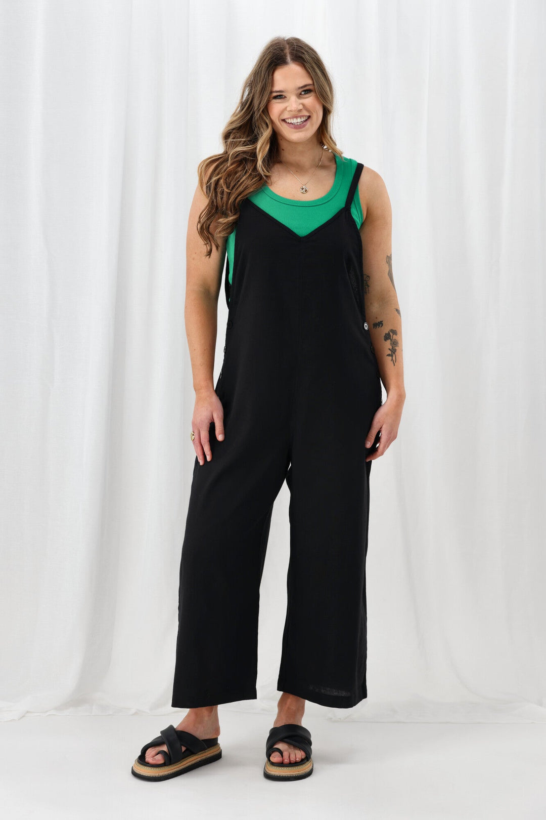Sunday Boho Lucy Overall Black