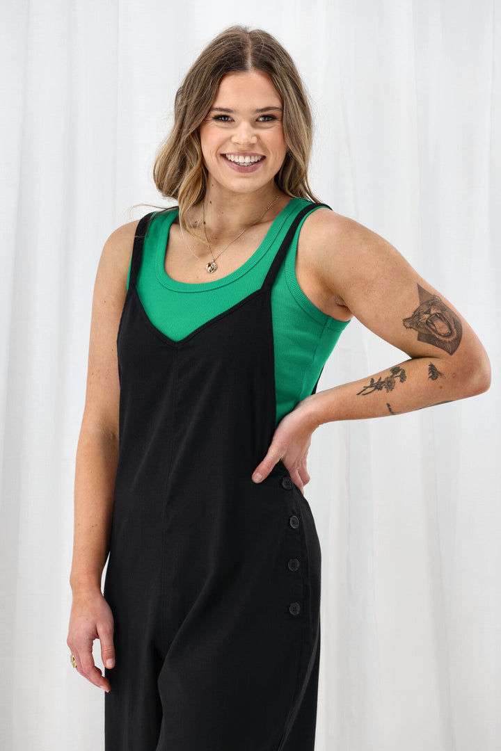 Sunday Boho Lucy Overall Black