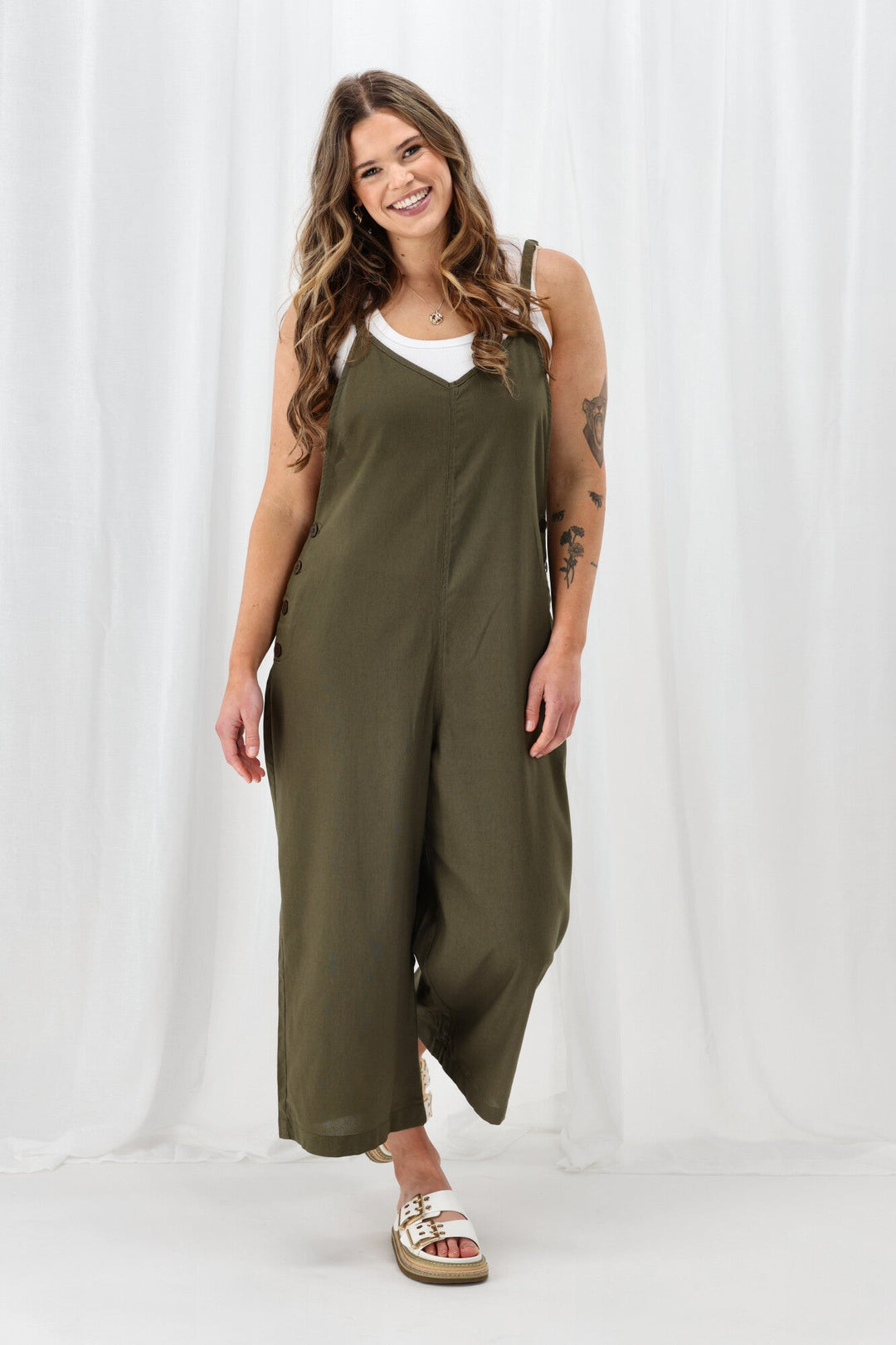 Sunday Boho Lucy Overall Olive