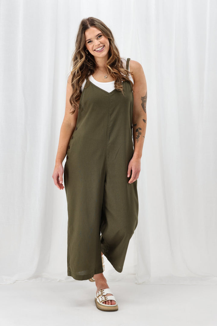Sunday Boho Lucy Overall Olive