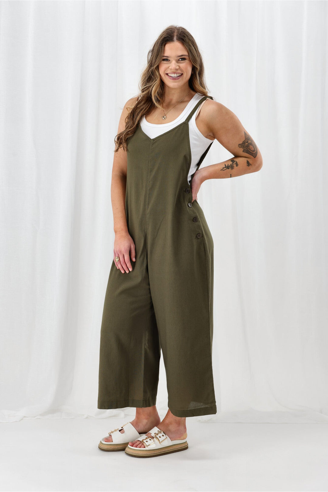 Sunday Boho Lucy Overall Olive