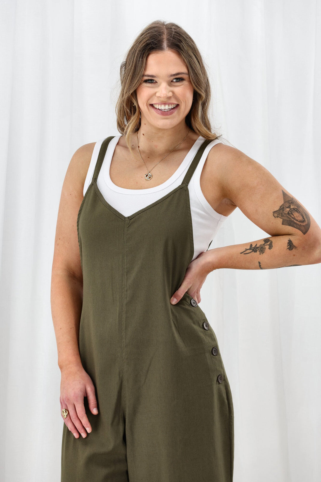 Sunday Boho Lucy Overall Olive