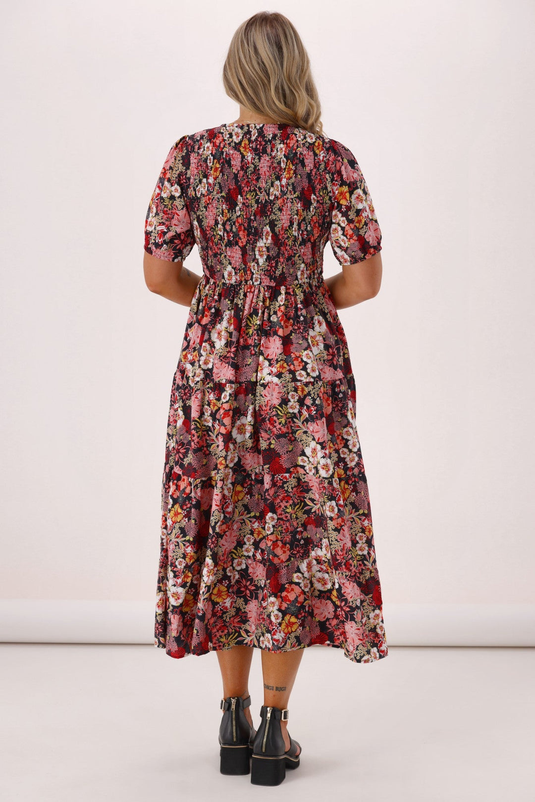 Sunday Boho Mary Midi Dress Black