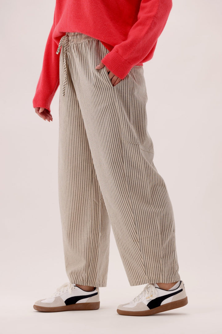 Sunday Boho Nara Pull On Barrel Pant Stripe