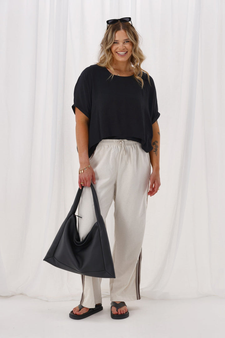 Sunday Boho Nova Layered Top Black