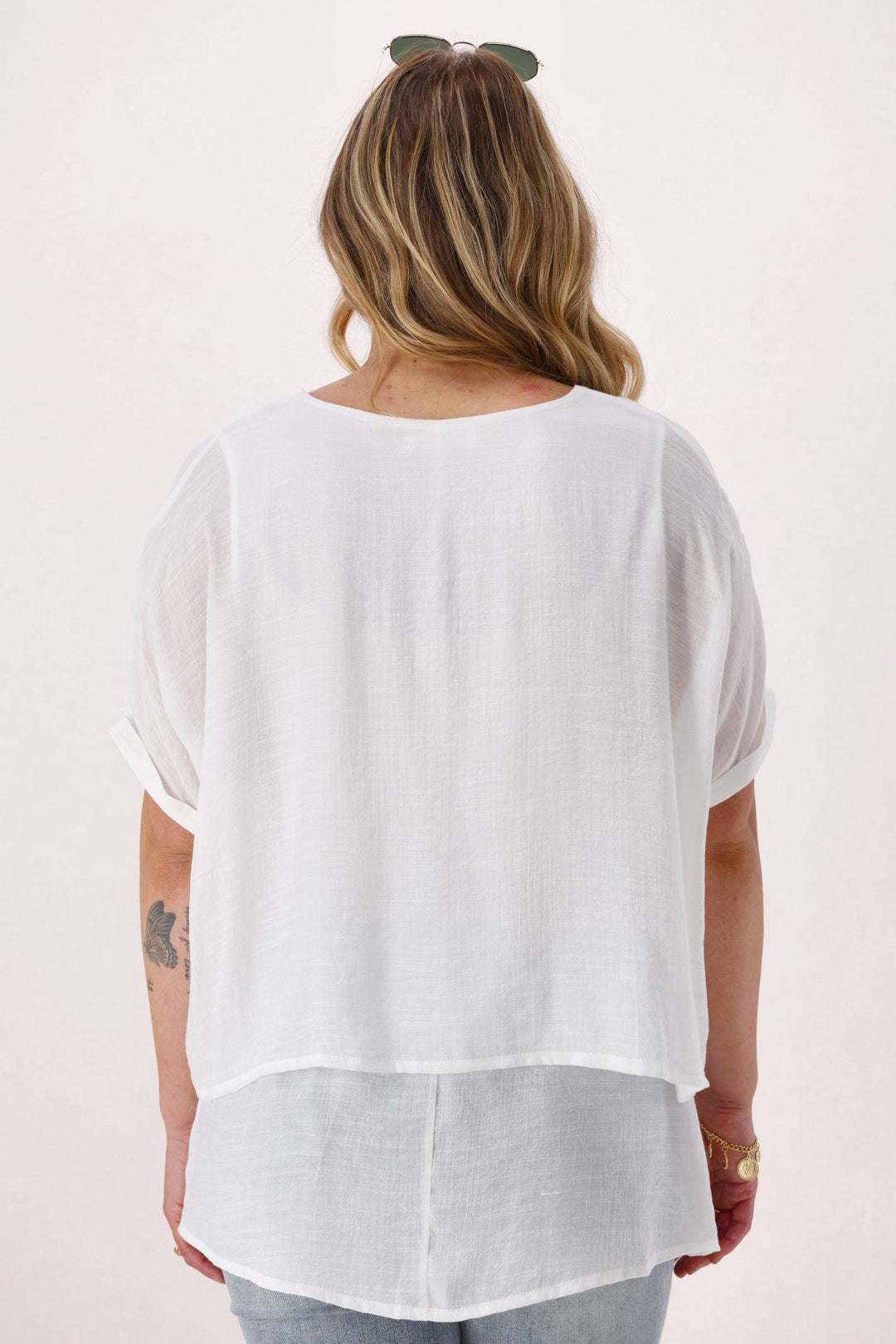 Sunday Boho Nova Layered Top White