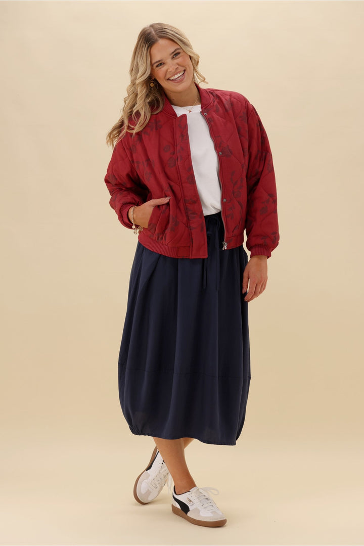 Sunday Boho Pauline Midi Skirt Navy