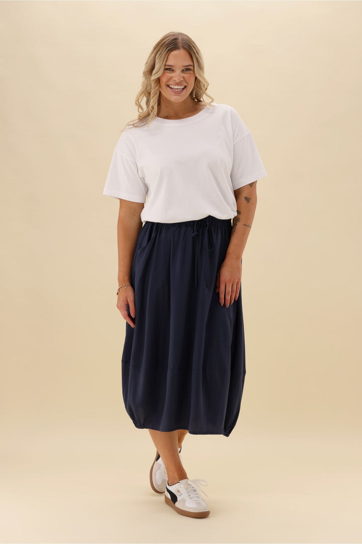 Sunday Boho Pauline Midi Skirt Navy