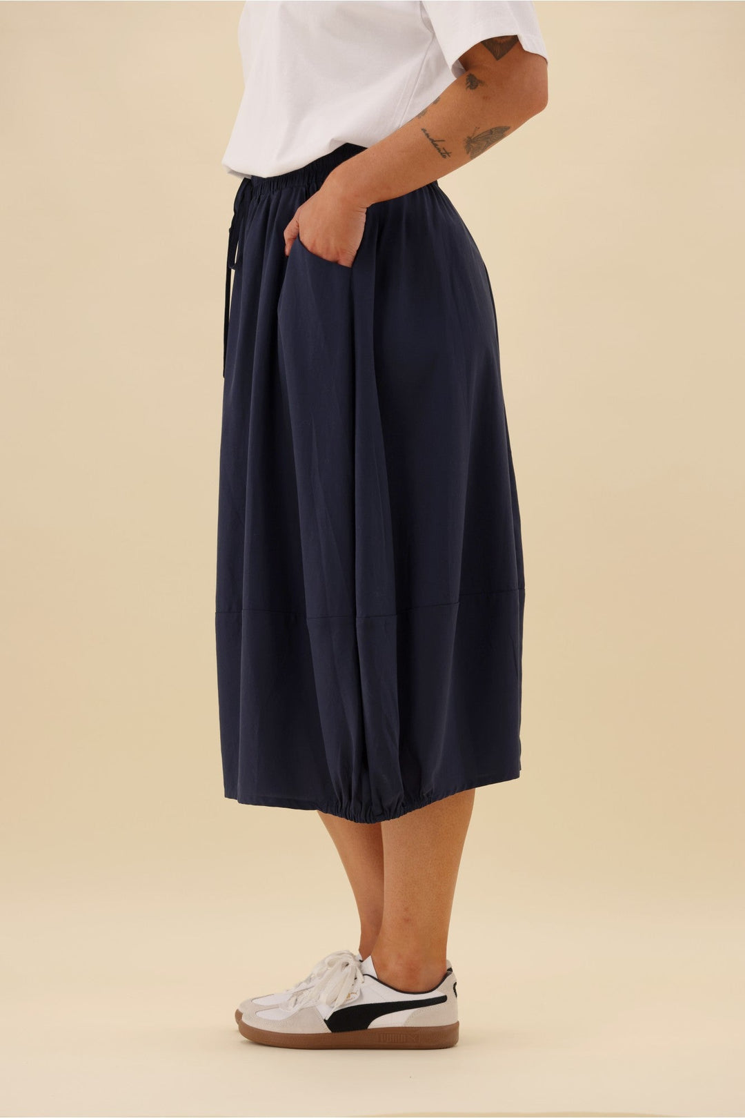 Sunday Boho Pauline Midi Skirt Navy