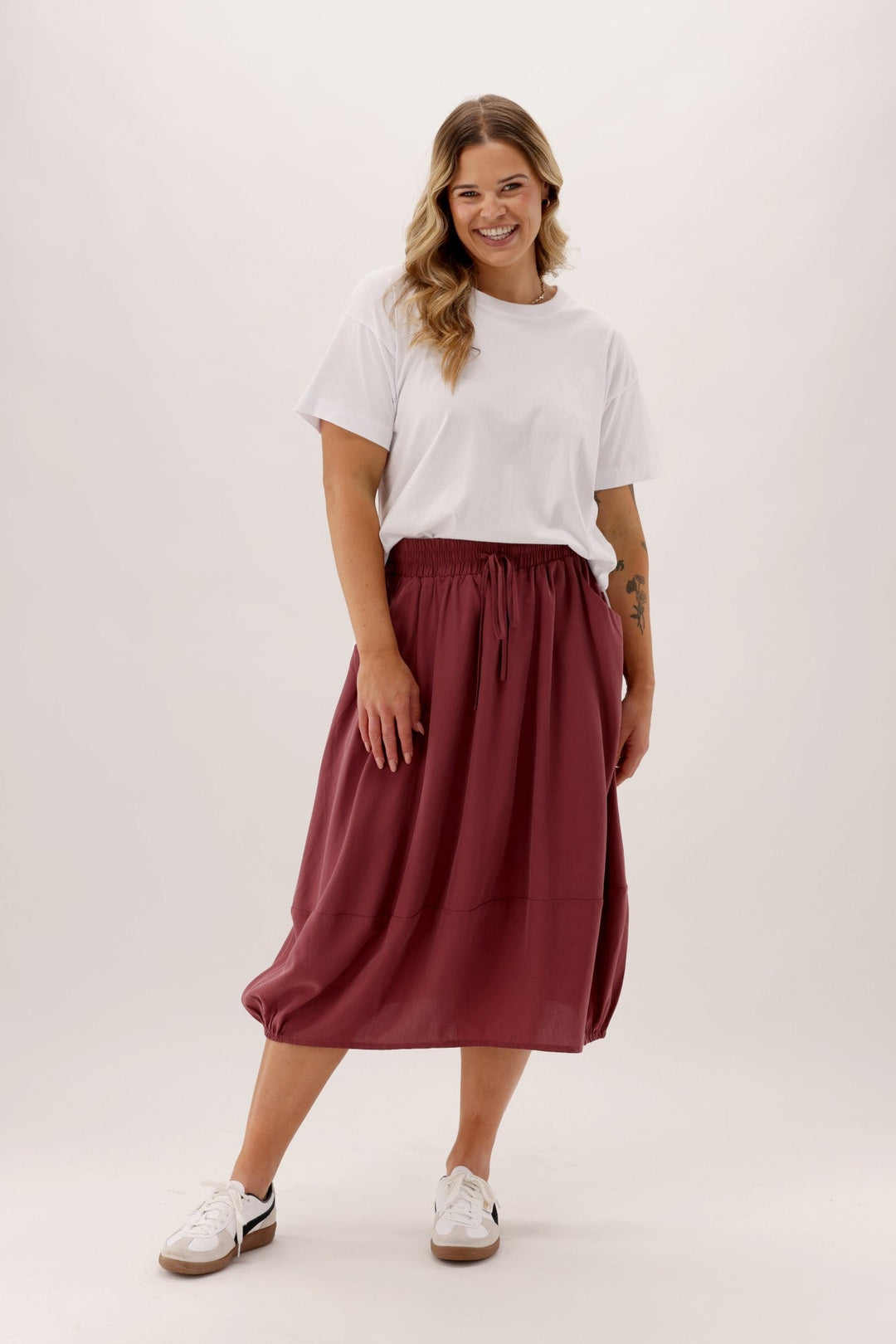 Sunday Boho Pauline Midi Skirt Rust