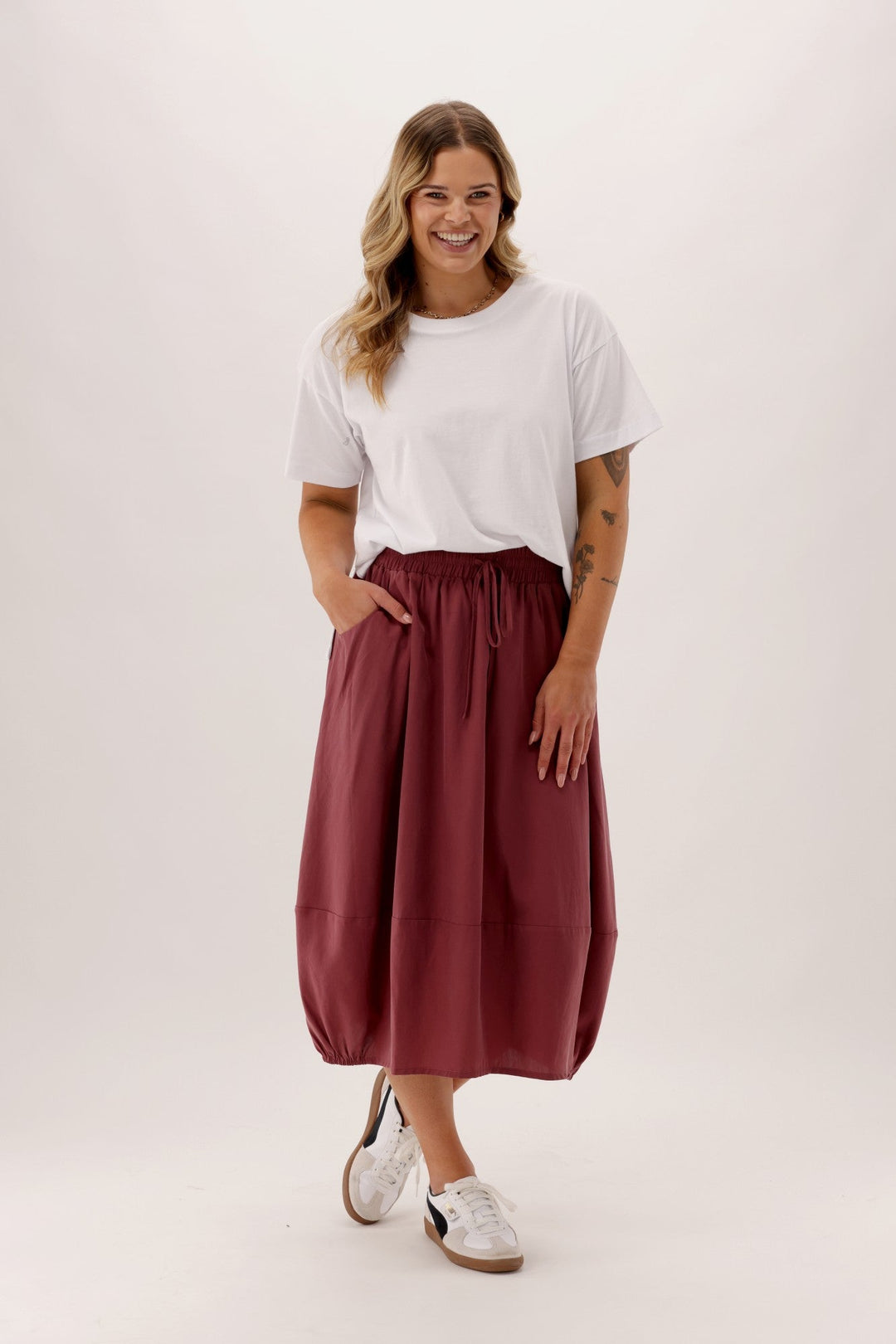 Sunday Boho Pauline Midi Skirt Rust