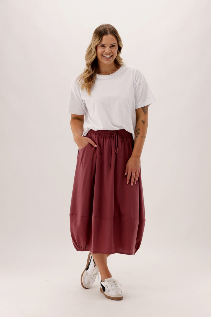 Sunday Boho Pauline Midi Skirt Rust