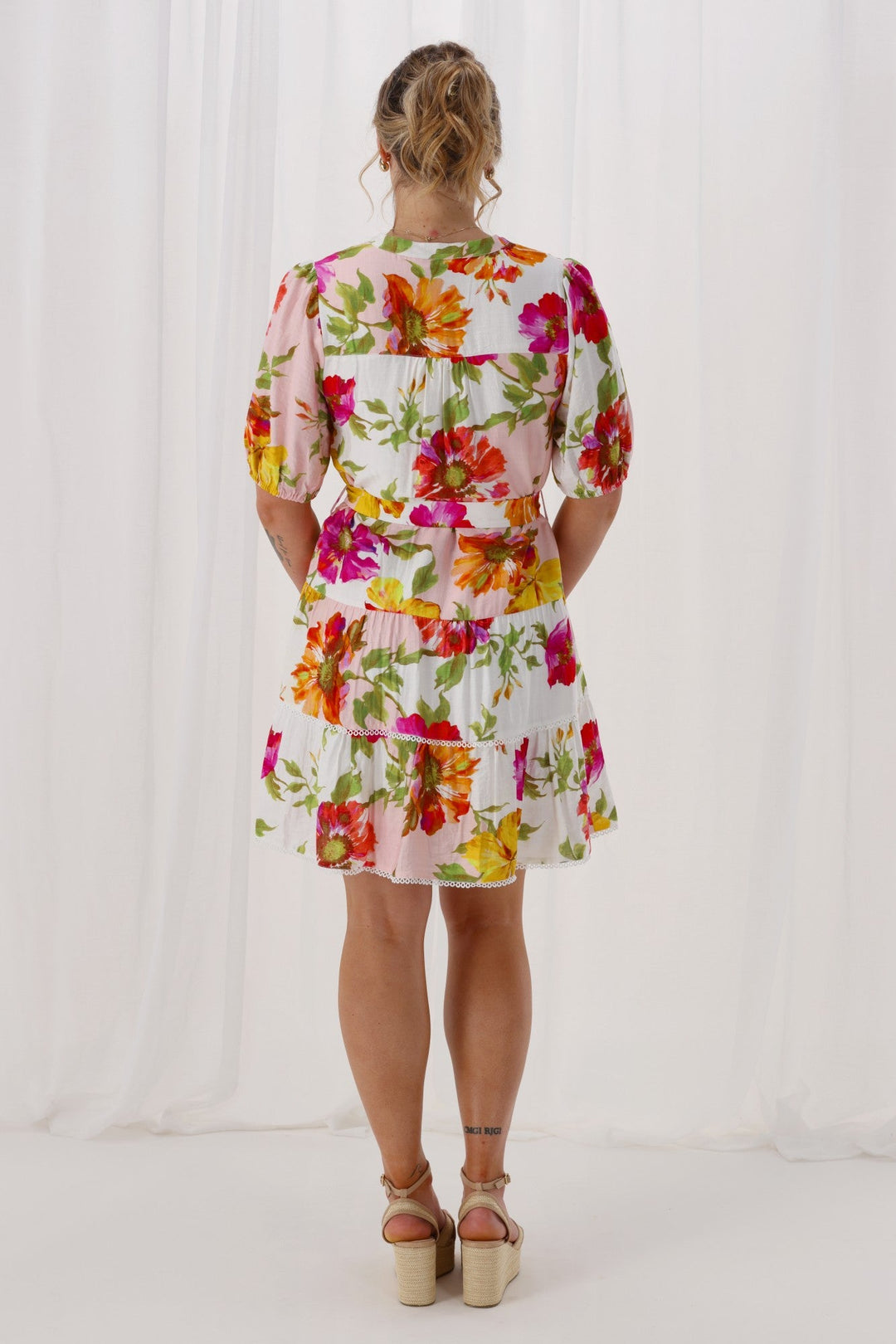 Sunday Boho St Tropez Floral Dress White