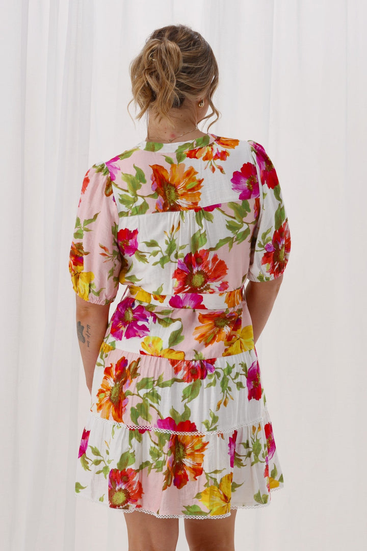 Sunday Boho St Tropez Floral Dress White