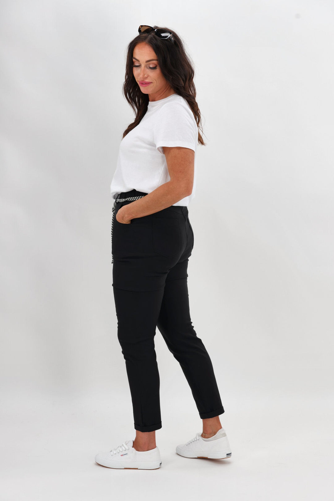 Sunday Boho Sumner Pant with Rope Tie Black