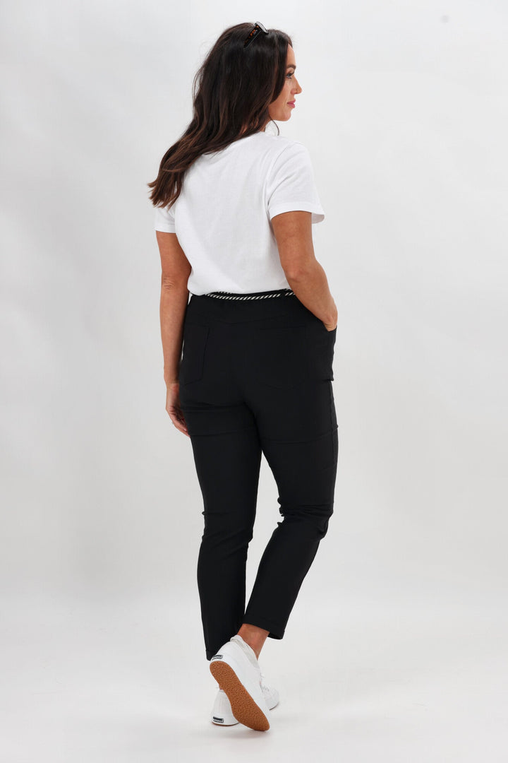 Sunday Boho Sumner Pant with Rope Tie Black