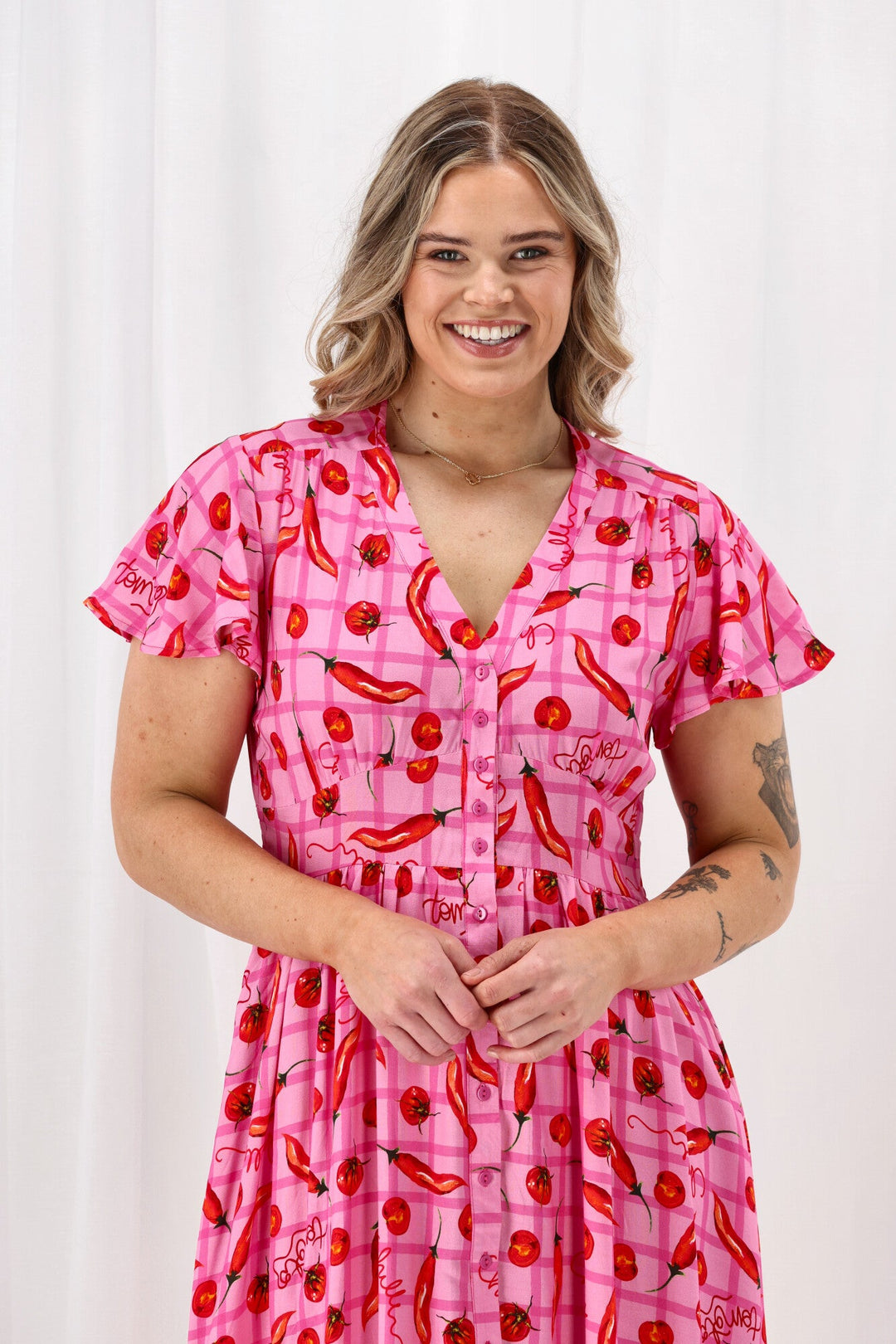 Sunday Boho Zeta Midi Dress Pink