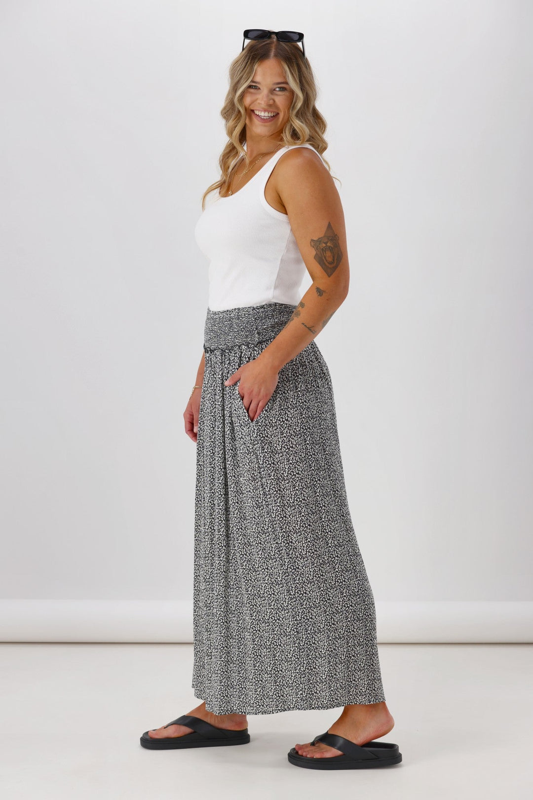 Sunday Boho India Pant Leopard Print