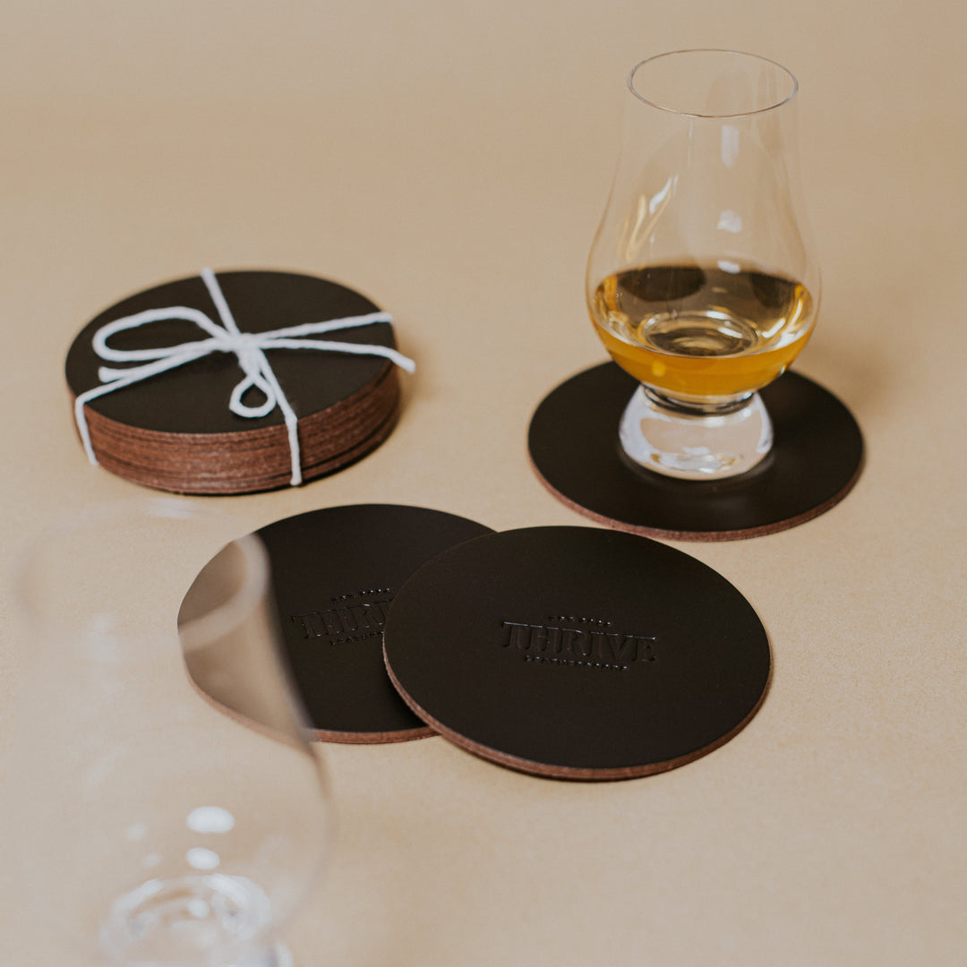 Thrive Leathergoods Full-grain Leather Coasters