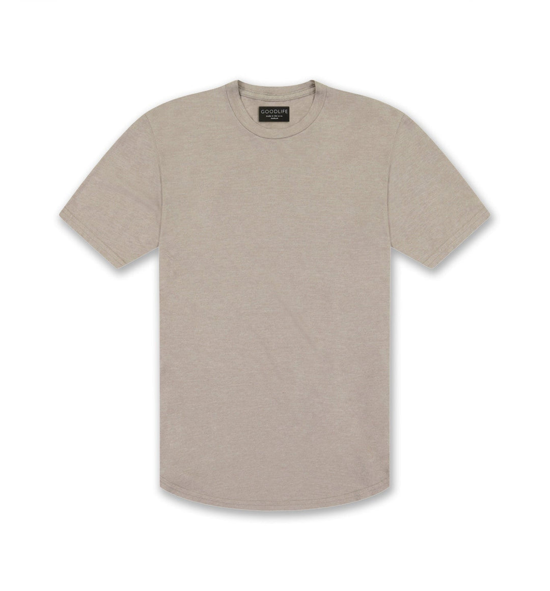 Goodlife Sun Faded Slub Scallop Crew TImber