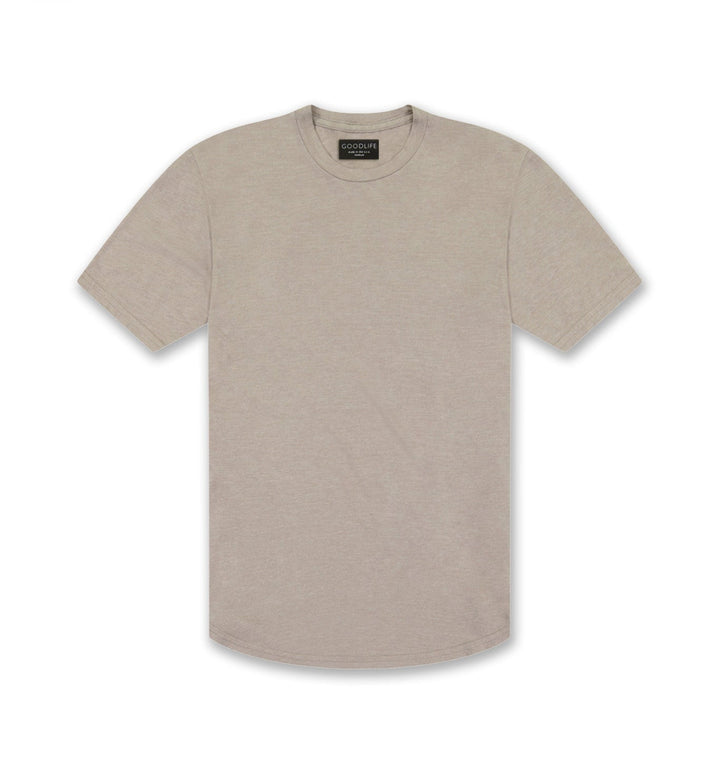 Goodlife Sun Faded Slub Scallop Crew TImber
