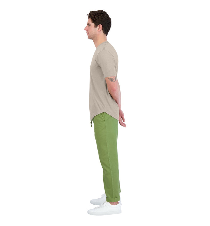 Goodlife Sun Faded Slub Scallop Crew TImber