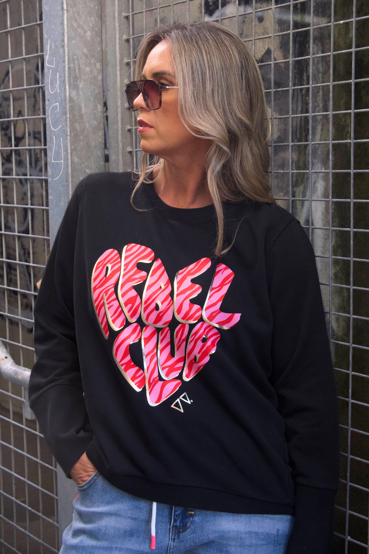 Rebel Club Bold Crew Black